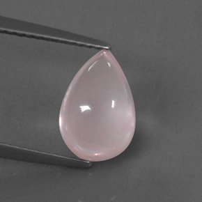 2.66カラットの天然ピンクローズクォーツ（10.3×7 mm・透明）