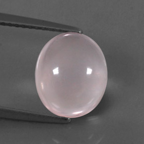 3.44カラットの天然ピンクローズクォーツ（10.9×9.2 mm・透明）