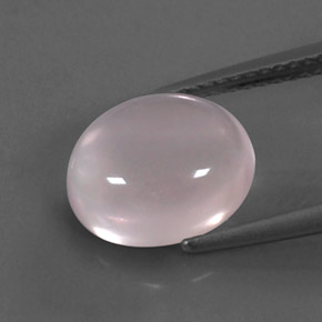 3.44カラットの天然ピンクローズクォーツ（10.9×9.2 mm・透明）