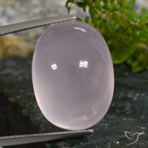 29.72ct 天然 ライトローズピンク ローズクォーツ, 楕円形, 半透明