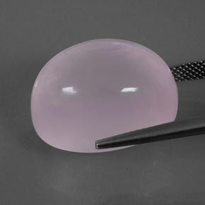 31.22カラットの天然ピンクローズクォーツ（20.1×15.1 mm・透明）