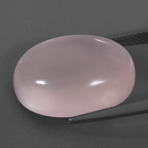 14.92カラットの天然ピンクローズクォーツ（18.1×13.2 mm・透明）