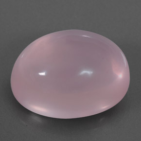 25.15カラットの天然ピンクローズクォーツ（19.9×15.1 mm・透明）