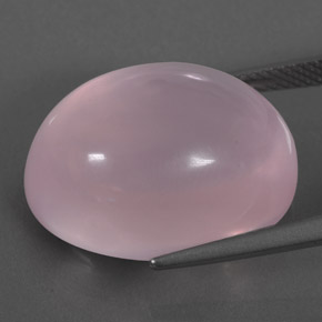 25.15カラットの天然ピンクローズクォーツ（19.9×15.1 mm・透明）