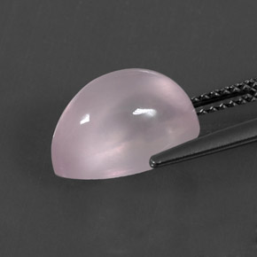 5.14カラットの天然ピンクローズクォーツ（12.3×8.2 mm・洋梨の形）