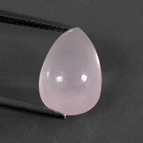 5.93カラットの天然ピンクローズクォーツ（13.3×9.1 mm・洋梨の形）