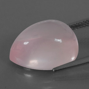 11.54カラットの天然ピンクローズクォーツ（16.3×12 mm・洋梨の形）