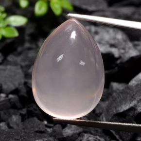 19.92カラットの天然ピンクローズクォーツ（18.3×13.2 mm・透明）