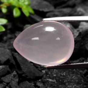 19.92カラットの天然ピンクローズクォーツ（18.3×13.2 mm・透明）