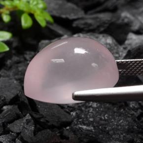 19.92カラットの天然ピンクローズクォーツ（18.3×13.2 mm・透明）