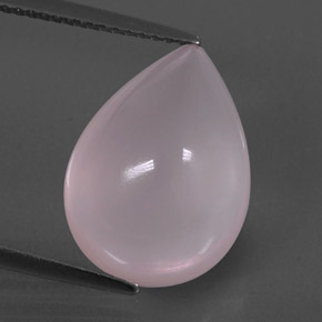 9.09カラットの天然ピンクローズクォーツ（16.1×12 mm・透明）