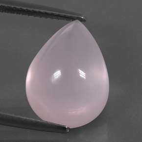 10.98カラットの天然ピンクローズクォーツ（16.1×11.9 mm・透明）