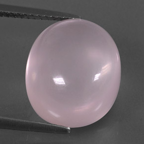 10.08カラットの天然ピンクローズクォーツ（14.1×11.9 mm・透明）