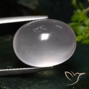14.77カラットの天然非常に薄いローズピンクローズクォーツ（16.2×12.3 mm・オーバルカット）