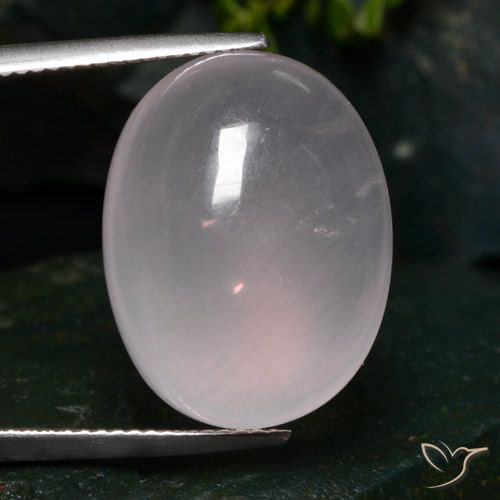 26.04ct 天然 非常に薄いローズピンク ローズクォーツ, 楕円形, 半透明