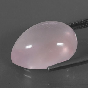 11.22カラットの天然ピンクローズクォーツ（16.2×12.2 mm・洋梨の形）