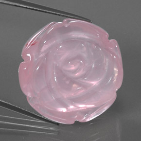 48.03カラットの天然Light Pink ローズクォーツ（24.4×24.2 mm・透明）