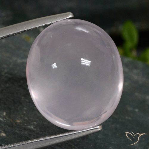 16.96ct 天然 非常に薄いピンク ローズクォーツ, 楕円形, 半透明