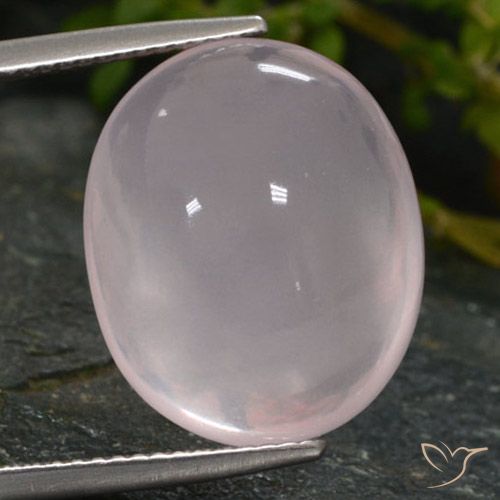 15.67ct 天然 非常に薄いピンク ローズクォーツ, 楕円形, 半透明