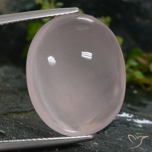 19.36ct 天然 非常に薄いピンク ローズクォーツ, 楕円形, 半透明
