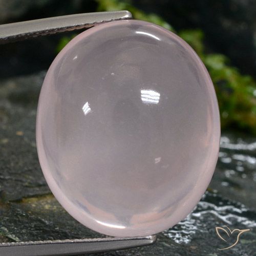 26.44ct 天然 ライトローズピンク ローズクォーツ, 楕円形, 半透明