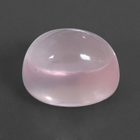 16.43カラットの天然ピンクローズクォーツ（16.1×12.2 mm・透明）