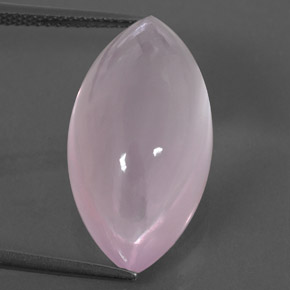 17.37カラットの天然Light Pink ローズクォーツ（22.6×12 mm・透明）