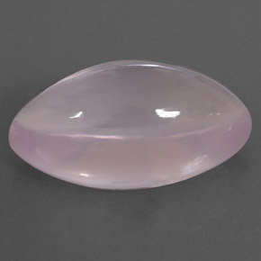 17.37カラットの天然Light Pink ローズクォーツ（22.6×12 mm・透明）