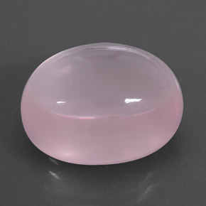 13.88カラットの天然ピンクローズクォーツ（16.1×12.2 mm・透明）