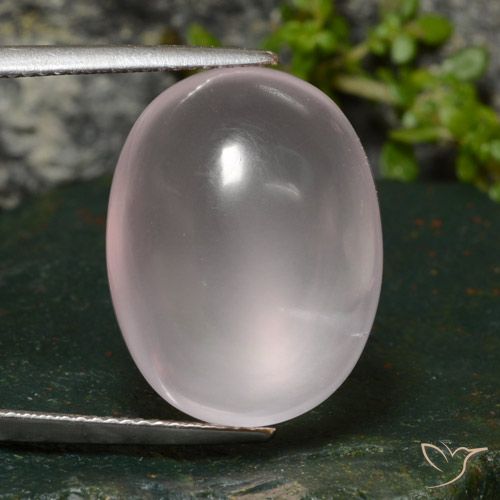22.88ct 天然 非常に薄いローズピンク ローズクォーツ, 楕円形, 透明