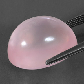 28.84カラットの天然ミディアムローズピンクローズクォーツ、透明、透明/半透明
