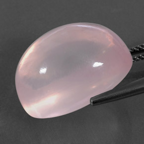 19.79カラットの天然ピンクローズクォーツ（18×13.1 mm・透明）