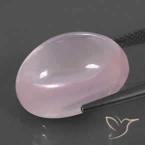 19.02カラットの天然Light Pink ローズクォーツ、楕円形、透明