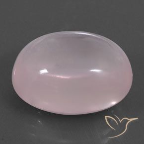 24.14カラットの天然Light Pink ローズクォーツ、楕円形、透明