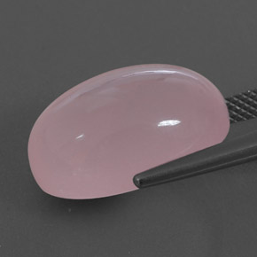 18.02カラットの天然ミディアムローズピンクローズクォーツ、透明、透明/半透明