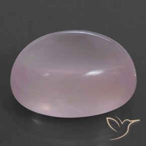 24.88カラットの天然Light Pink ローズクォーツ、楕円形、透明