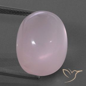 22.11ct 天然 バブルガムピンク ローズクォーツ, 楕円形, 透明/半透明