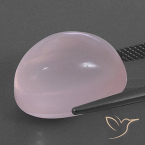 22.11カラットの天然バブルガムピンクローズクォーツ、楕円形、透明/半透明