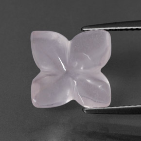 5.00カラットの天然ピンクローズクォーツ（11.7×11.3 mm・透明）