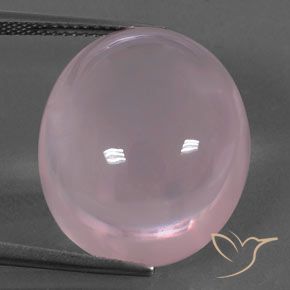 25.47ct 天然 ミディアムローズピンク ローズクォーツ, 楕円形, 透明