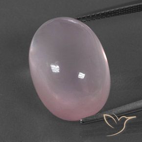 18.98ct 天然 コーラルピンク ローズクォーツ, 楕円形, 透明