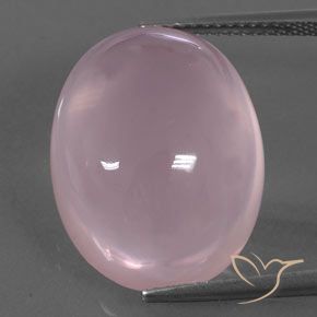21.08ct 天然 ミディアムローズピンク ローズクォーツ, 楕円形, 透明
