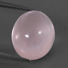 11.03カラットの天然ピンクローズクォーツ（14.1×12.1 mm・オーバルカット）