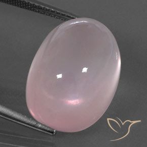 21.24ct 天然 コーラルピンク ローズクォーツ, 楕円形, 透明