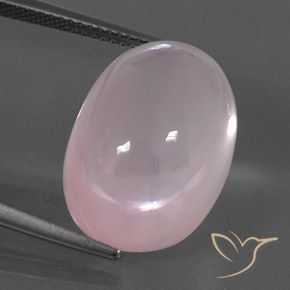 21.41ct 天然 コーラルピンク ローズクォーツ, 楕円形, 透明
