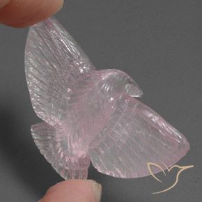 37.25カラットの天然ライトピンクローズクォーツ、ファンシー、透明/半透明