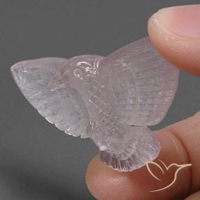 37.25カラットの天然ライトピンクローズクォーツ、ファンシー、透明/半透明