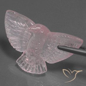 37.25カラットの天然ライトピンクローズクォーツ、ファンシー、透明/半透明