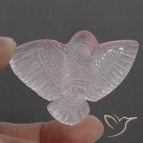 45.49カラットの天然非常に薄いピンクローズクォーツ、ファンシー、半透明