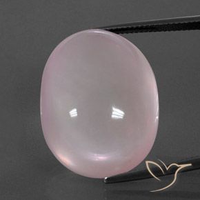 49.00ct 天然 コーラルピンク ローズクォーツ, 楕円形, 透明